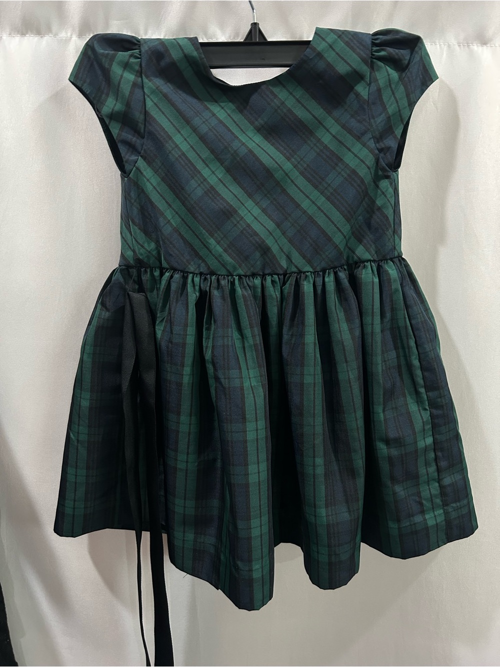 Ralph Lauren Green and Navy Blackwatch Plaid Holiday Dress